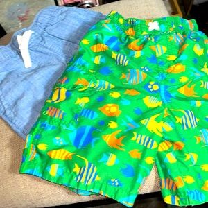 Little Boys’ 5T Swimtrunks + Denim Shorts bundle